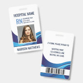 Persoonlijk medisch personeel foto ID-badge Badge (Voor- en achterkant)
