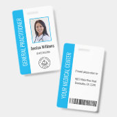 Persoonlijk medisch personeel logo & foto ID Badge (Voor- en achterkant)
