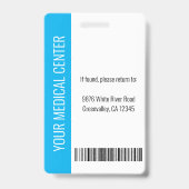 Persoonlijk medisch personeel logo & foto ID Badge (Achterkant)
