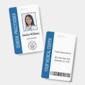 Persoonlijk medisch personeel logo & foto ID Badge (Voor- en achterkant)