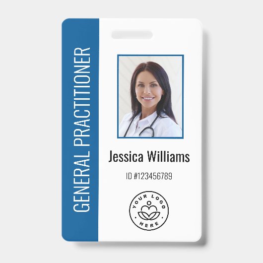 Persoonlijk medisch personeel logo & foto ID Badge (Voorzijde)