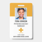 Persoonlijk Medisch Personeel Logo Pasfoto ID Badg Badge (Voorzijde)