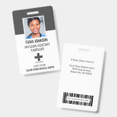 Persoonlijk Medisch Personeel Logo Pasfoto ID Badg Badge (Voor- en achterkant)