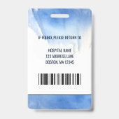 Persoonlijk medisch personeelsfoto ID-badge Badge (Achterkant)