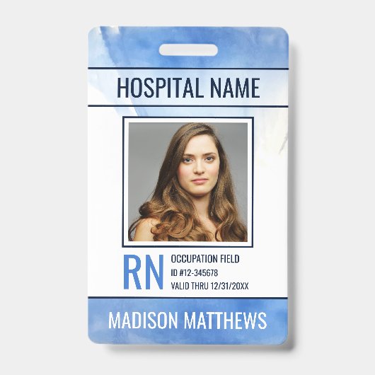 Persoonlijk medisch personeelsfoto ID-badge Badge (Voorzijde)