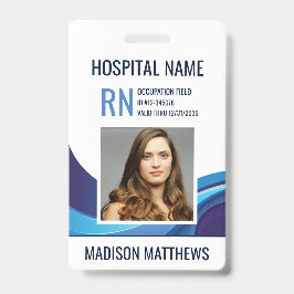 Persoonlijk medisch personeelsfoto ID-badge Badge