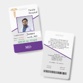 Persoonlijk medisch personeelsidentificatiebadge + badge (Voor- en achterkant)