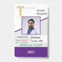 Persoonlijk medisch personeelsidentificatiebadge +