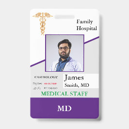 Persoonlijk medisch personeelsidentificatiebadge + badge