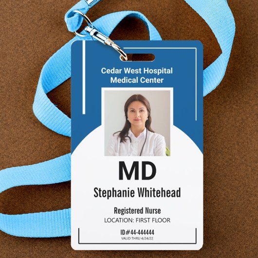 Persoonlijk Medisch werknemer Foto ID Royal Blue Badge