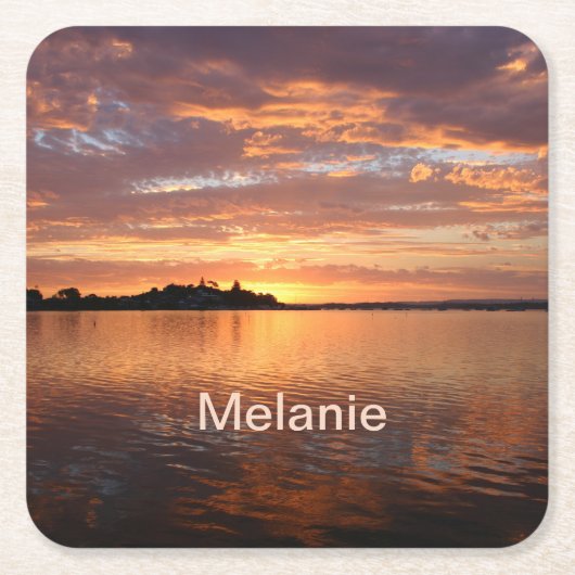 Persoonlijk Meer Zijde Kartonnen Onderzetters (Voorkant)