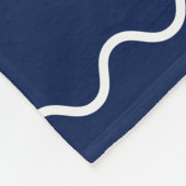 Persoonlijk meerhuis navyblauw fleece deken (Hoek)