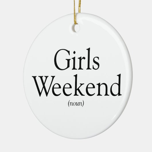 Persoonlijk Meidenweekend Definitie Keramisch Ornament (Links)