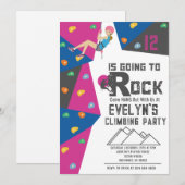 Persoonlijk Meisje Rock Klimmen Verjaardag uitnodi Kaart (Voorkant / Achterkant)