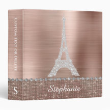 Persoonlijk meisje Roos Gold Diamond Sparkle Paris