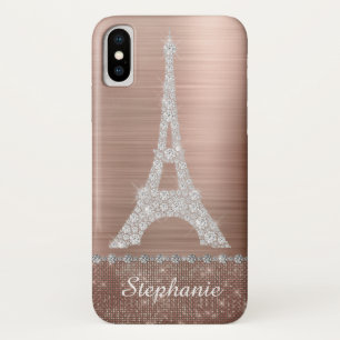 Persoonlijk meisje Roos Gold Diamond Sparkle Paris Case-Mate iPhone Case