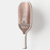 Persoonlijk meisje Roos Gold Diamond Sparkle Paris Pickleball Paddle (Links)