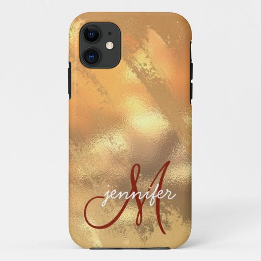 Persoonlijk meisje Roos Gold Glitter Sparkles Case-Mate iPhone Case (Achterkant)