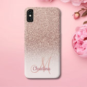 Persoonlijk meisje Roos Gold Glitter Sparkles Case-Mate iPhone Case