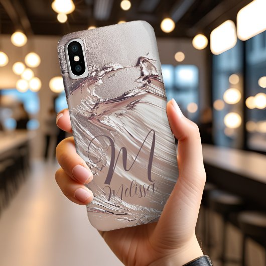 Persoonlijk meisje Roos Gold Glitter Sparkles Case-Mate iPhone Case