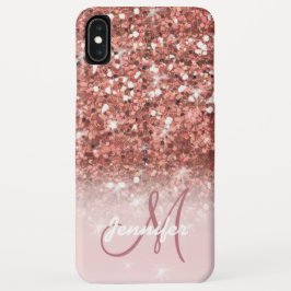 Persoonlijk meisje Roos Gold Glitter Sparkles Case-Mate iPhone Case