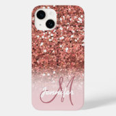 Persoonlijk meisje Roos Gold Glitter Sparkles Case-Mate iPhone Case (Achterkant)