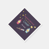 Persoonlijk meisjes glampingfeest servetten (Hoek)