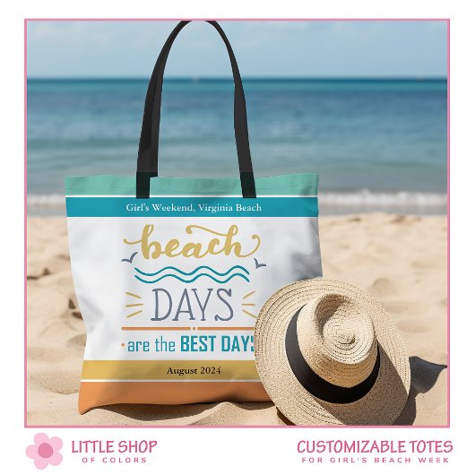 Persoonlijk Meisjesweekend aan het Strand Tote Bag