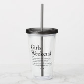 Persoonlijk Meisjesweekend Definitie Acryl Drinkbeker (Voorkant)