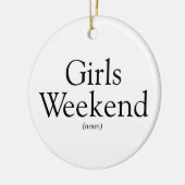 Persoonlijk Meisjesweekend Definitie Keramisch Ornament (Links)
