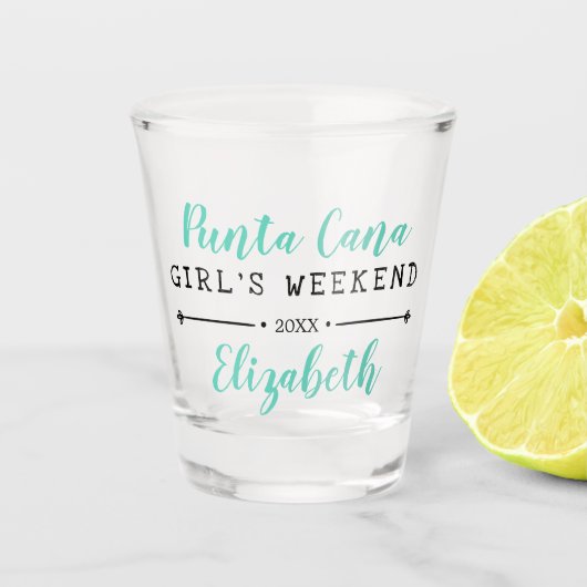 Persoonlijk Meisjesweekend Jaar Shot Glas (Voorkant)