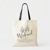 Persoonlijk Meisjesweekend Vijf Sterren Tote Bag (Voorkant)