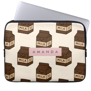Persoonlijk Melkpak met Chocolademelk voor Kindere Laptop Sleeve