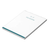 Persoonlijk Memo met Minimaal Monogram Notitieblok (Linkerzijde)