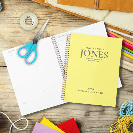 Persoonlijk merk BedrijfsLogo Modern Geel Grijs Planner