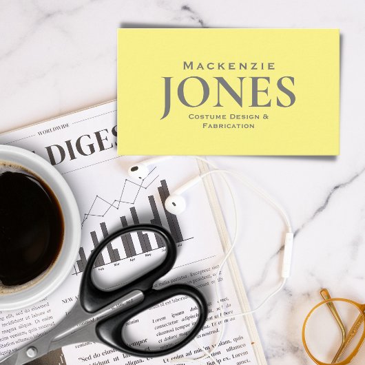 Persoonlijk merk BedrijfsLogo Modern Geel Grijs Visitekaartje