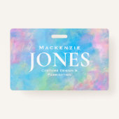 Persoonlijk merk Logo Modern Abstract werknemerspa Badge (Voorkant)