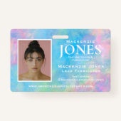 Persoonlijk merk Logo Modern Abstract werknemerspa Badge (Achterkant)