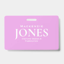 Persoonlijk merk logo modern roze personeelsbadge