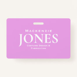 Persoonlijk merk Logo Modern Roze Personenbadge Badge