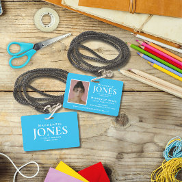 Persoonlijk merk Logo Modern Turquoise Employee Badge