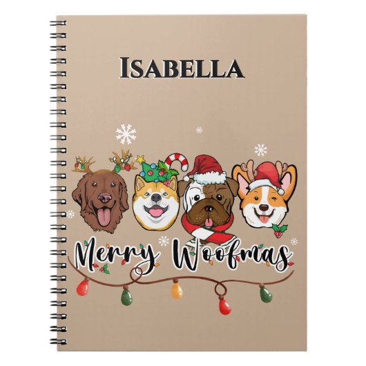 Persoonlijk Merry Woofmas Notitieboek (Voorkant)