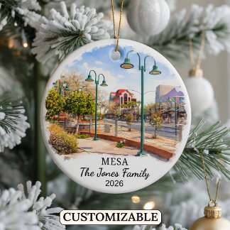 Persoonlijk Mesa-sieraad, op maat gemaakt Arizona Keramisch Ornament