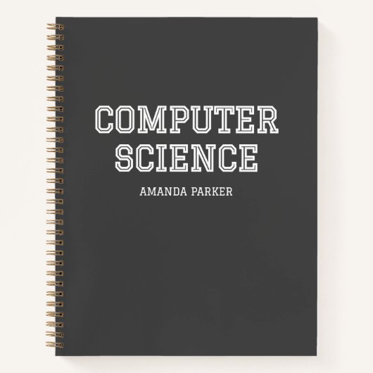Persoonlijk met agenda Computerwetenschappen Grijs (Voorkant)