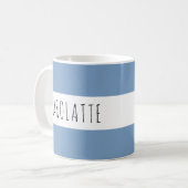 Persoonlijk Met Naam Aangepaste Blauwe Koffiemok (Voorkant links)