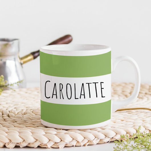 Persoonlijk Met Naam Aangepaste Groen Koffiemok