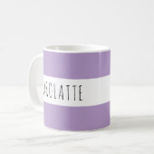 Persoonlijk Met Naam Aangepaste Lilac Koffiemok (Voorkant links)