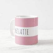 Persoonlijk Met Naam Aangepaste Roze Koffiemok (Voorkant links)