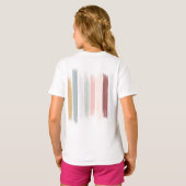 Persoonlijk met pastel penseelstreken t-shirt (Achterkant volledig)