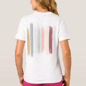 Persoonlijk met pastel penseelstreken t-shirt (Achterkant)